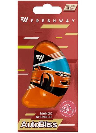 Ароматизатор для авто жидкий "autobliss" mango and pomelo (манго и помело) 8мл freshway