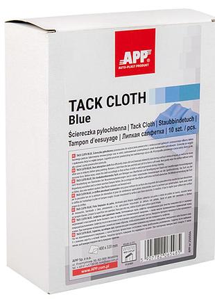Салфетки для удаления пыли "tack cloth" (уп.-10шт) 40х32см синие app, 250504