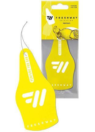 Ароматизатор для авто листочка "selection" lemon (лимон) freshway