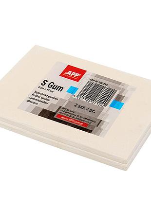Шпателя резиновые (набор 2шт) "s gum" 6х10х0,5см белые app, 250335