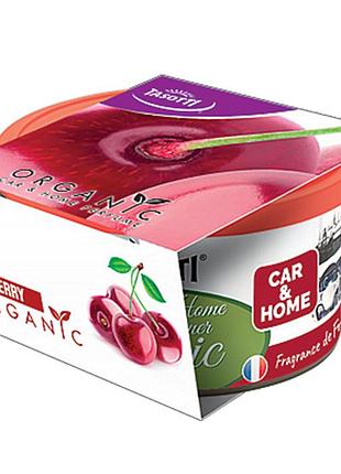 Ароматизатор для авто консерва "organic" cherry (вишня) 42г tasotti