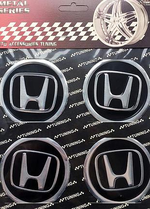 Наклейки на диски/ковпаки honda 60мм 4шт чорний