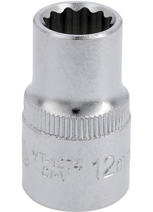 Головка торцева 12-гранна квадрат 1/2», м = 12 мм, l = 38 мм yato (yt-1274)