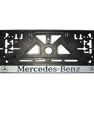 Рамка номерного знаку mercedes-benz пластик чорна 1шт