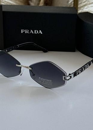 Жіночі сонцезахисні окуляри prada (прада), брендові premium окуляри від сонця на середнє обличчя, uv400