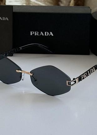 Жіночі сонцезахисні окуляри prada (прада), брендові premium окуляри від сонця на середнє обличчя, uv400