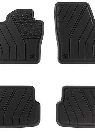 Килимки в салон volkswagen t-cross з 2018, 4шт, amal plast, гумові, чорні