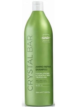 Шампунь crystal bar amino repair для ослабленных, окрашенных и химически поврежденных волос
