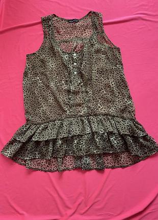 Блуза шифонова прозора жіноча l/xl