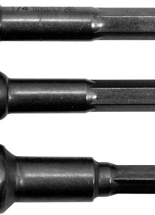 Набор переходников hex yato 1/4", 3/8", 1/2" 3 шт (yt-04685)