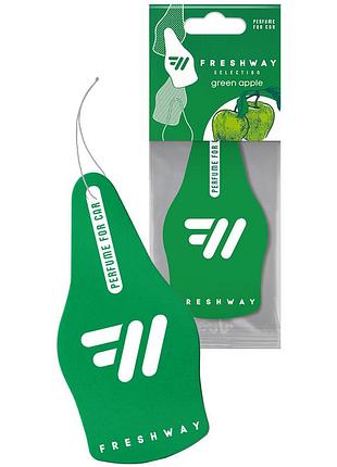 Ароматизатор для авто листочка "selection" green apple (зеленое яблоко) freshway