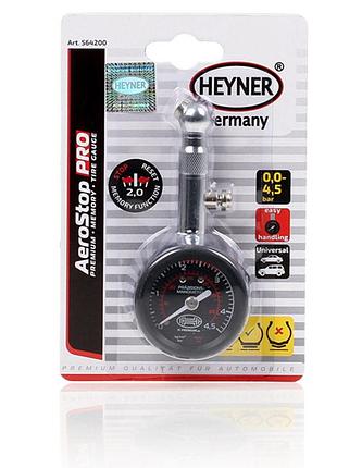 Манометр шинний автомобільний з фіксацією "aeromoment pro" 4,5бар heyner, 564200