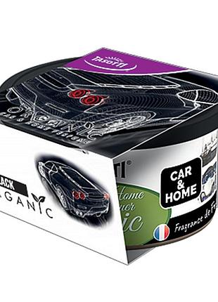 Ароматизатор для авто консерва "organic" black (черный) 42г tasotti