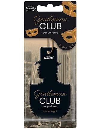 Ароматизатор для авто листочка "gentlemanclub" amber night (бурштиновая ночь) tasotti
