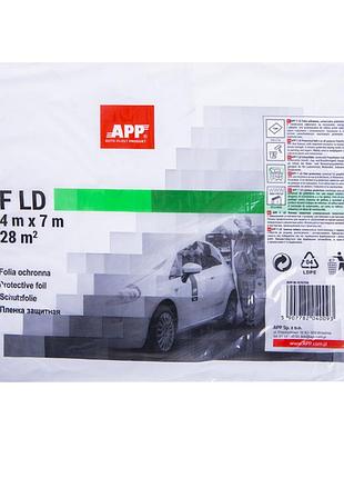 Пленка защитная (малярная) "f ld" 4х7м 4мкм прозрачная app, 070706
