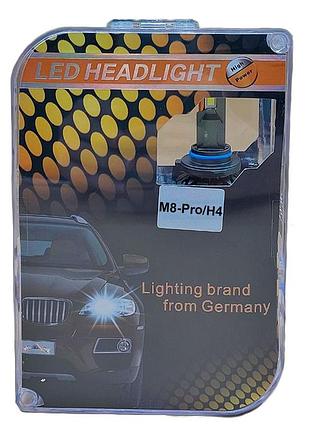 Led-лампи (світлодіодні) h4 6500k 65w 9-32v 12000lm (2 шт.) gumex, can шина, зовн. драйвер
