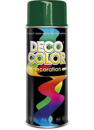 Фарба аерозольна алкідна decocolor темно зелений (ral6005) 400мл