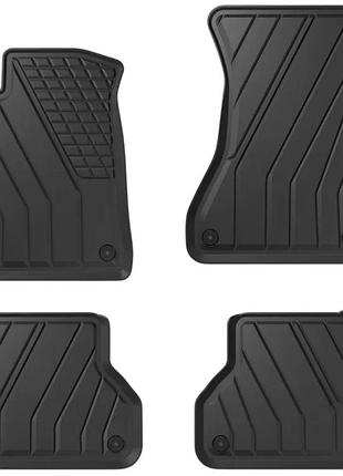 Килимки в салон audi a4 (b9) з 2015, 4шт, amal plast, гумові, чорні