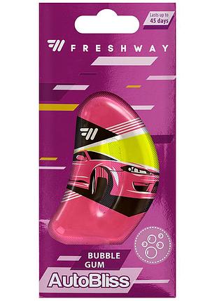 Ароматизатор для авто жидкий "autobliss" bubble gum (жувательная резинка) 8мл freshway