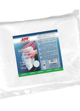 Салфетки полирующие безпиловые "clean soft" 30х40см (цена за уп.-20шт) белые app, 090421