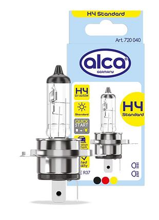 Автомобильная лампа галогенная h4 12в 60/55вт alca, 720040