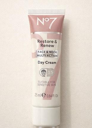 No7 restore & renew day cream spf15 — денний крем для обличчя та шиї