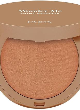 Pupa wonder me shiny bronzer бронзер 002 medium warm