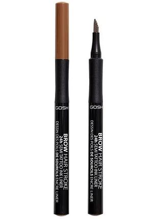Gosh brow hair stroke 24h підводка для брів 001 brown