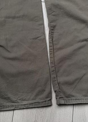 Штаны хаки брюки zara зара оливковые карго прямые 34 36 высокая тали посадка с карманами хлопок 8