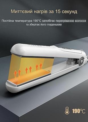 Міні-випрямляч stylocks з 3d керамічними плаваючими пластинами, дорожній випрямляч, маленький випрямляч, випрямляч для волосся міні 190 c білий 3