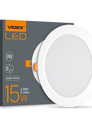 Led светильник back встраиваемый круглый videx 15w 5000k £»