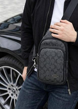 Мужская сумка coach, сумка коач через плечо, борсетка коач, мужская борсетка