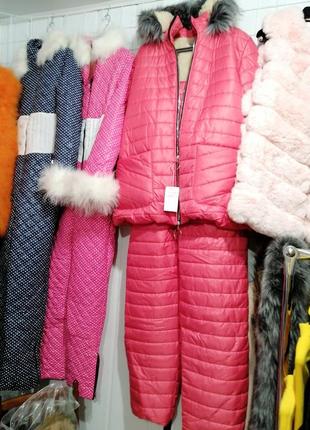 ⛔  мега тёплый костюм лыжный комбинезон на меху с большими карманами2 фото