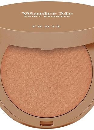 Pupa wonder me shiny bronzer бронзер 001 light neutral