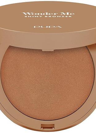 Pupa wonder me shiny bronzer бронзер 003 medium neutral