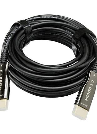 Hdmi 2.0 патчкорд 15м з передачею сигнала 4k uhd по оптичному кабелю (aoc)