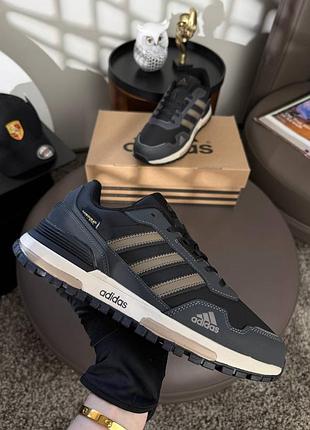 Мужские кроссовки adidas zx 750 grey black mocco