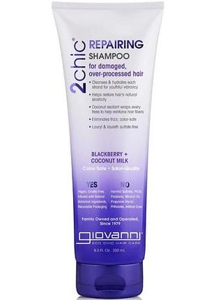 Giovanni 2chic repairing шампунь відновлювальний для пошкодженого волосся 250 мл