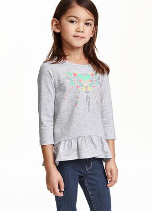 Трикотажный топ с воланом (2-4 года) h&m