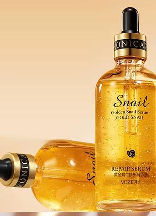 Эссенция с фильтратом секрета улитки и нанозолотом veze golden snail serum repair serum 100мл