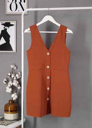 Эластичное платье мини с декоративными пуговицами "miss selfridge", uk14/eur42.