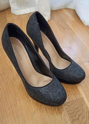 Классические чёрные туфли new look 39 размер4 фото