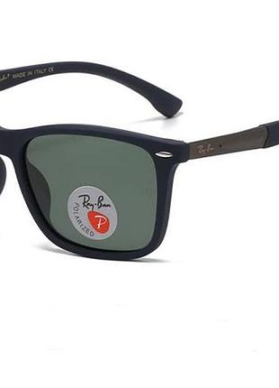 Мужские солнцезащитные очки с поляризацией ray ban (69025) синие