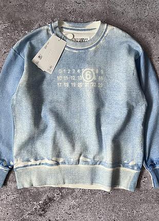 Світшот mm6 maison margiela kids numeric logo sweatshirt