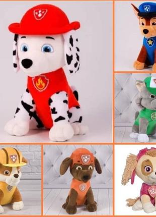 М'які іграшки щенячий патруль 30 см.