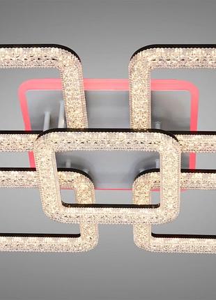 Led-люстра с диммером и подсветкой 2205/4+1bk led 3color dimmer