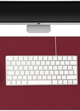 Ігрова поверхня desk mat ultra slim 900x400x18 мм black/wine red