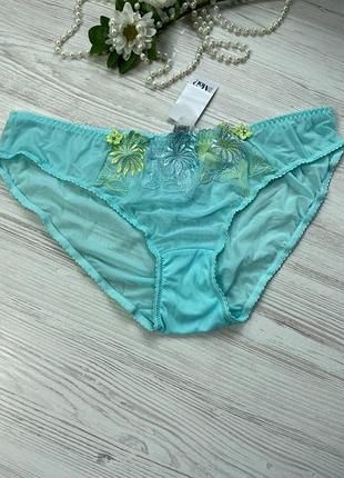 Изысканные трусики сеточка с вышивкой от премиум бренда pour moi размер 20💝