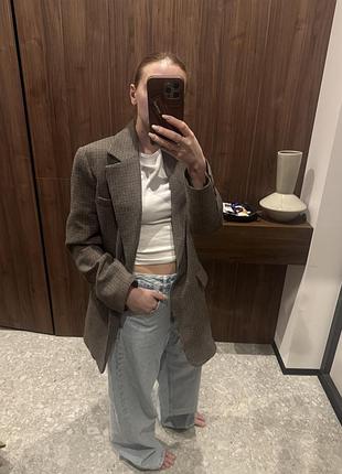Піджак у клітинку mango розмір m