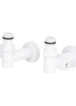 Комплект кранів thermo alliance standart 1/2" білий, для сушарки для рушників кутовий sf395w15hew